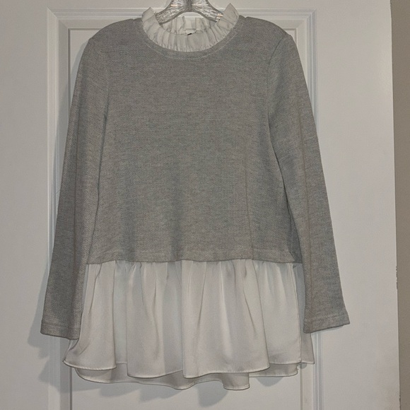 Beach Lunch Lounge Women’s Woven Top - Light Grey & White, Size Small - Picture 3 of 7